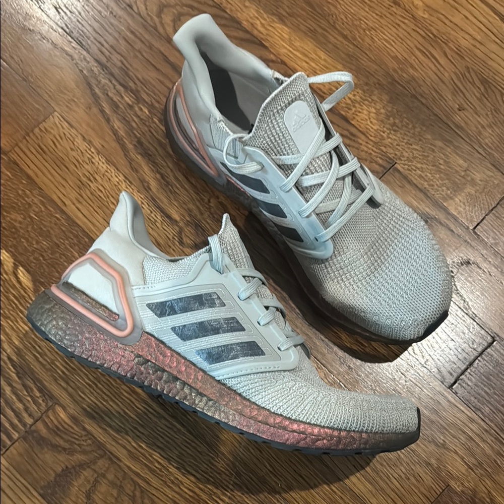 Adidas ultraboost men’s coral and gray Shoes